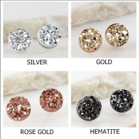 Earrings druzy - Picture 2 of 3
